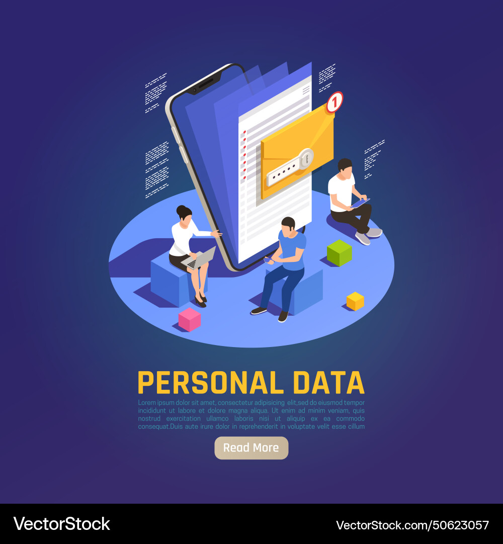 Personal data folder background Personal data folder background Vector Image