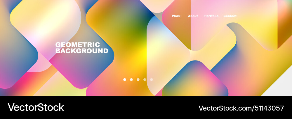Square internet web page design template Vector Image