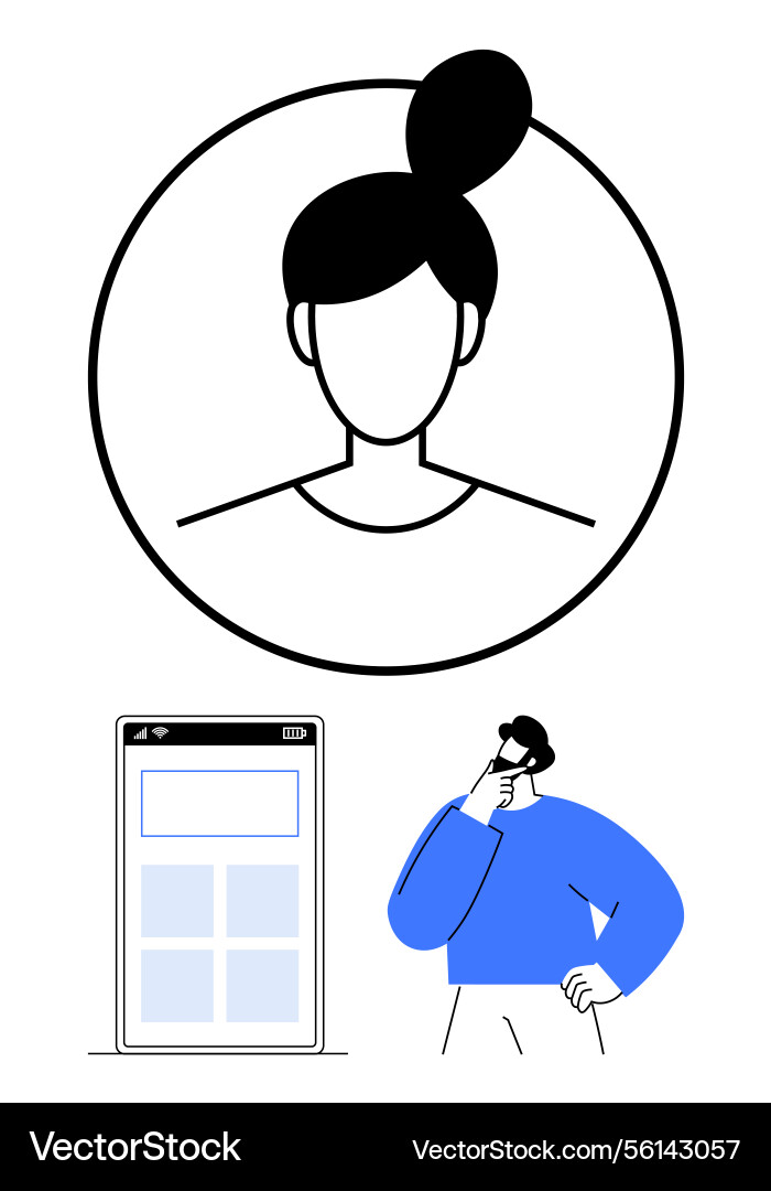 User profile avatar application interface User profile avatar application interface vector image