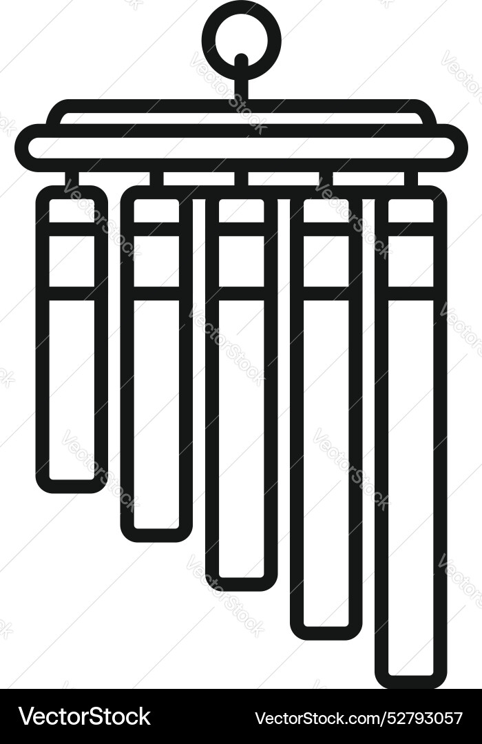 Wind chime hanging producing soothing sounds icon Wind chime hanging producing soothing sounds icon vector image