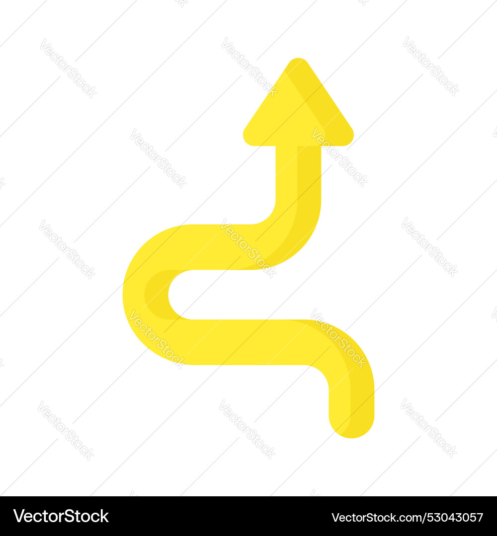 Zigzag or curved arrow design vector image