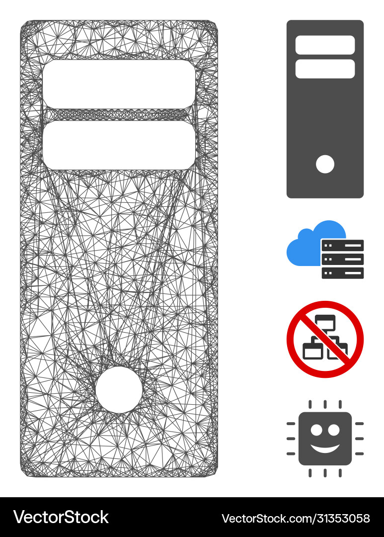 Computer mainframe web mesh Computer mainframe web mesh Vector Image