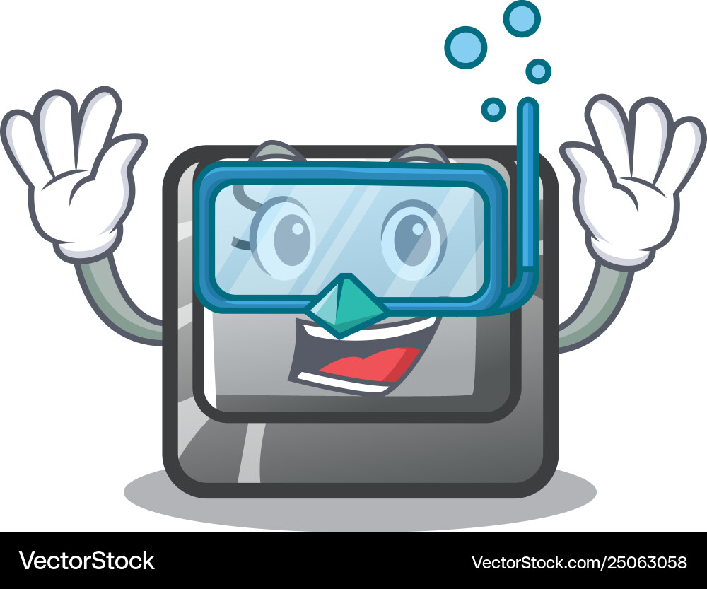 Diving button s installed on game character Diving button s installed on game character Vector Image