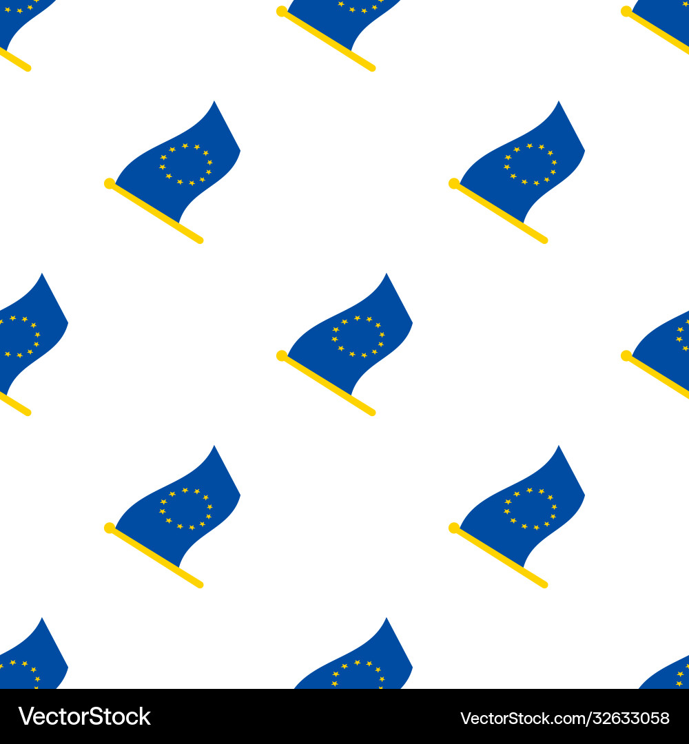 European Union Flag Pattern Vector Image