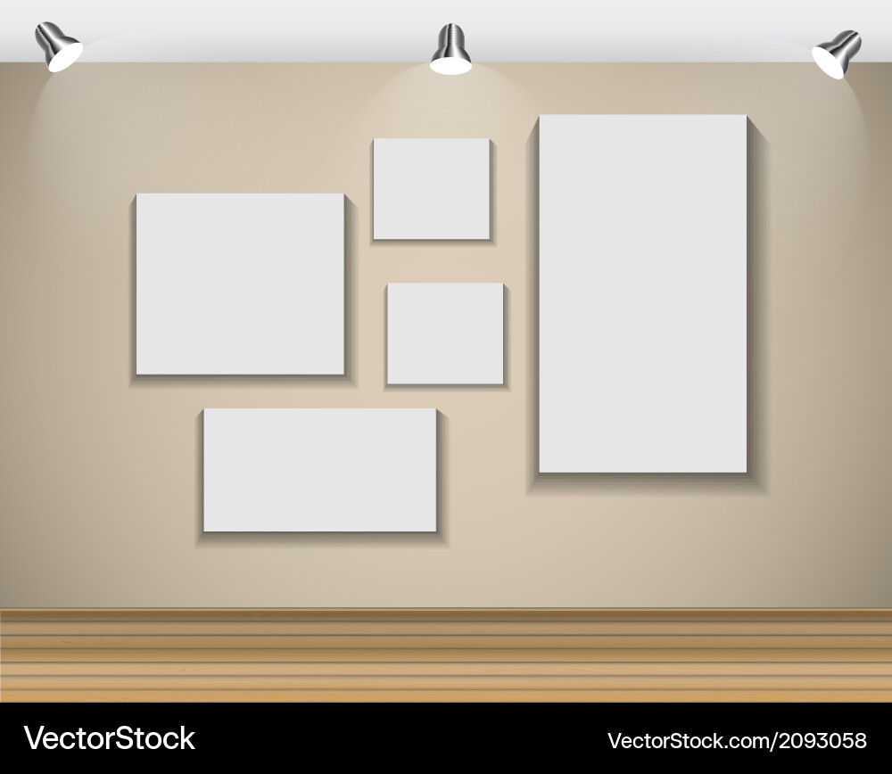 Frame on wall for your text and images vector image