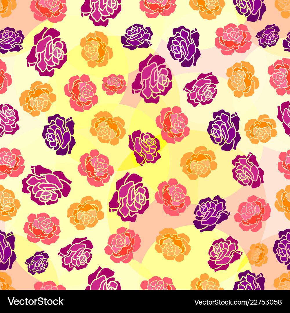 Seamless repeating pattern of roses Vector Image