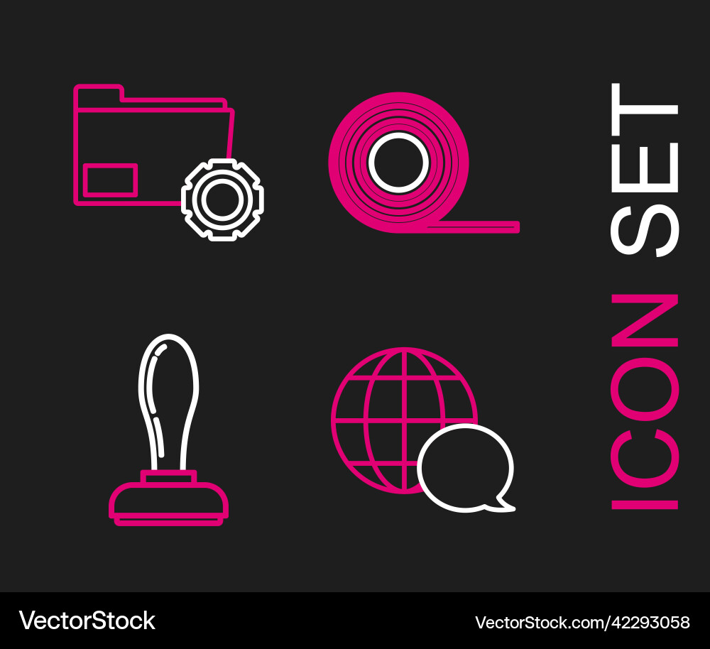 Set line world map made from speech bubble stamp Set line world map made from speech bubble stamp Vector Image