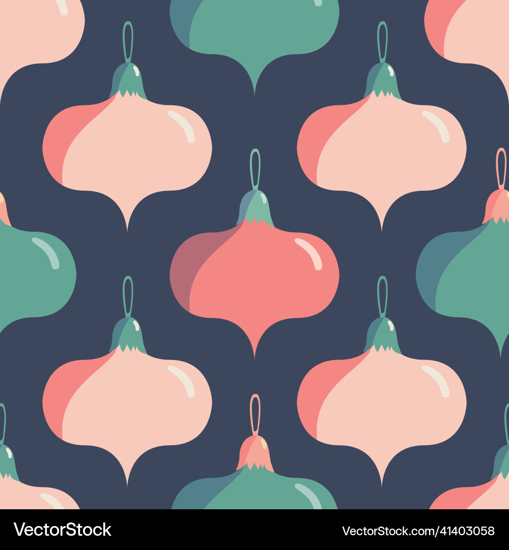 Simple bauble pattern seamless background Vector Image