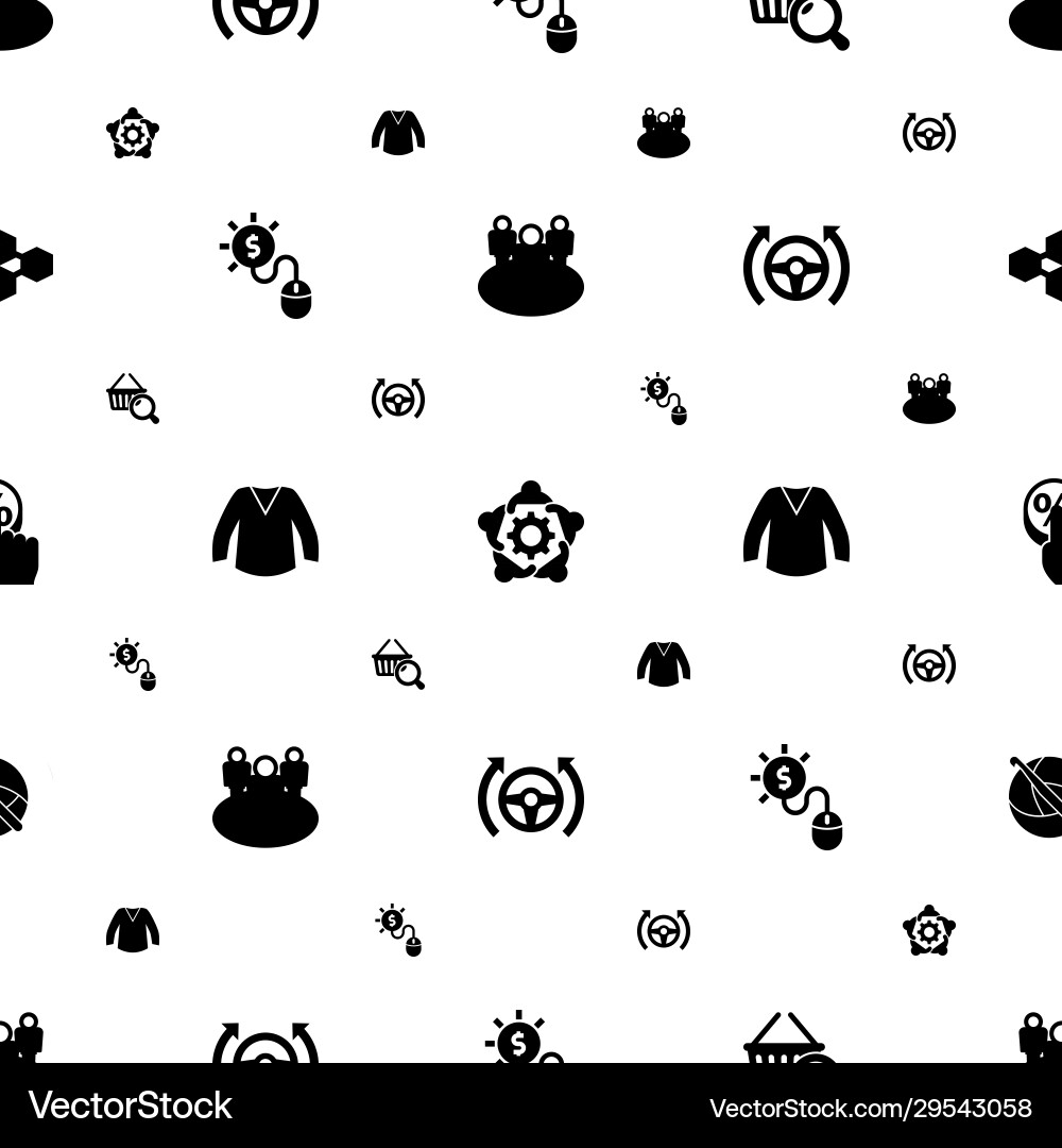 Thin icons pattern seamless included editable Thin icons pattern seamless included editable vector image