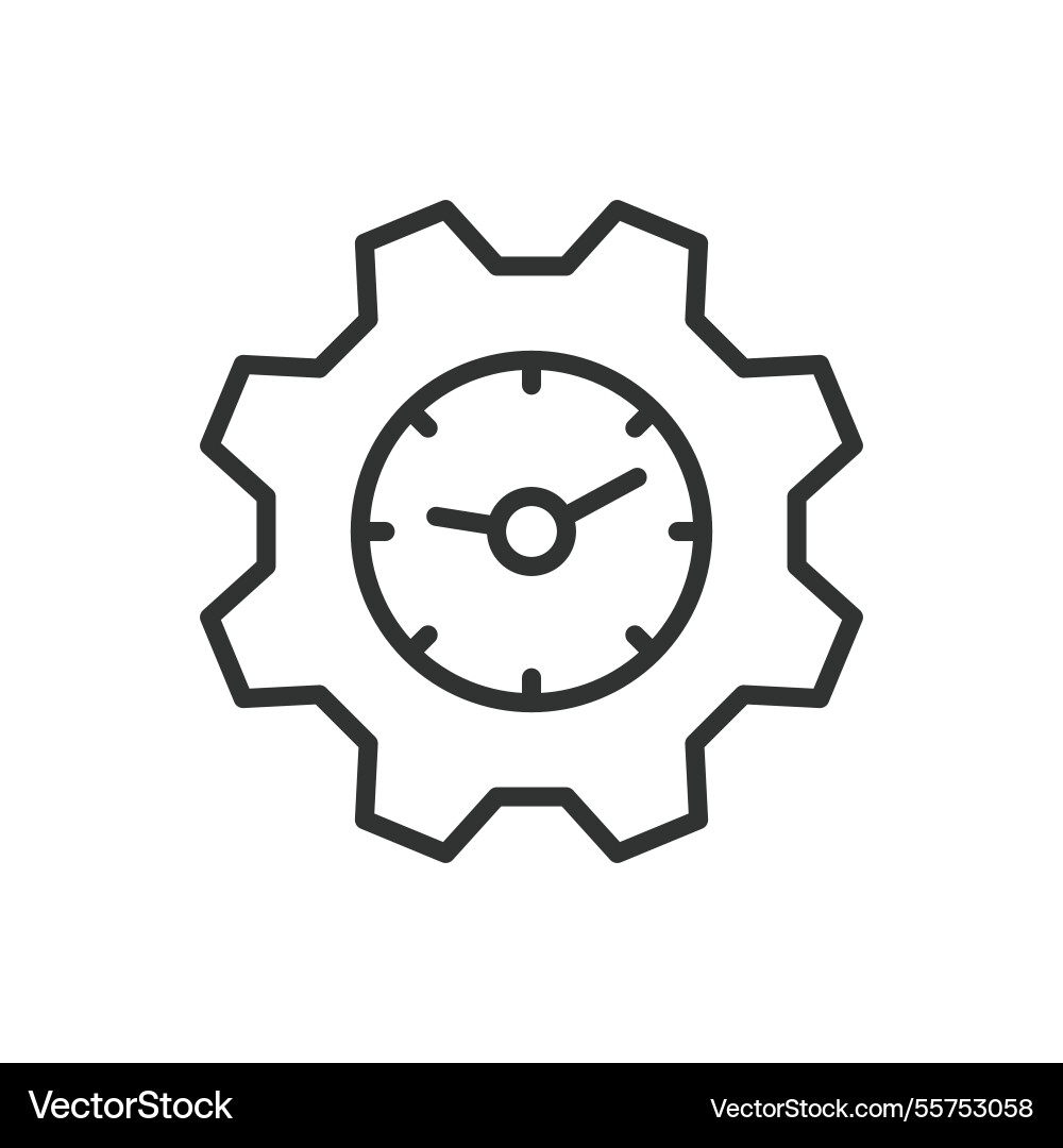 Time mechanism icon in line design Time mechanism icon in line design vector image