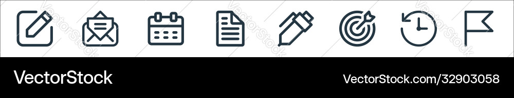 User interface line icons linear set quality User interface line icons linear set quality vector image