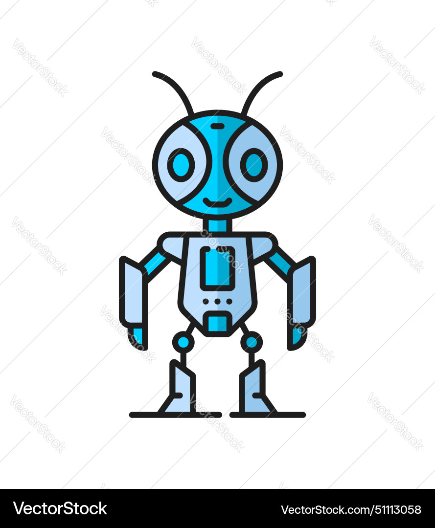 Virtuelle Bot-Droid-Bug futuristische Roboterlinie Symbol Virtuelle Bot-Droid-Bug futuristische Roboterlinie Symbol vektorbild