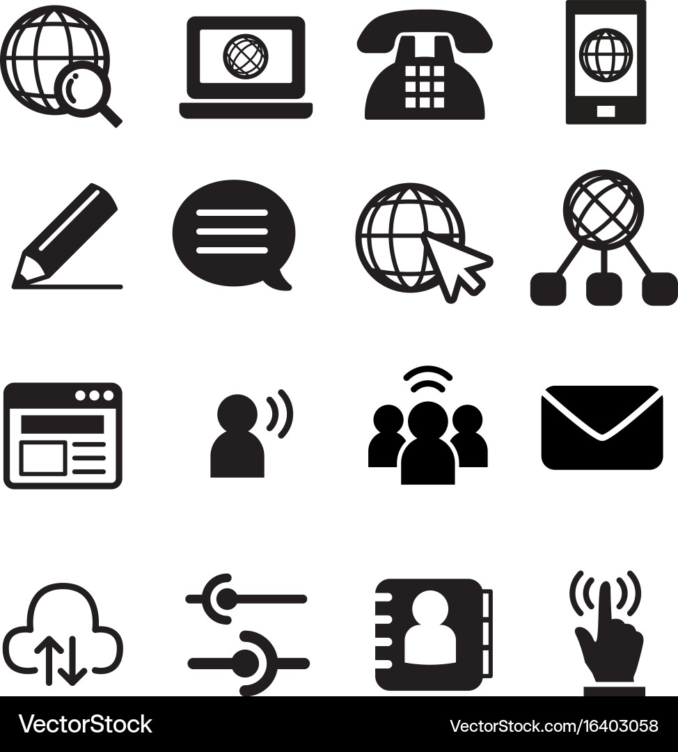 Website communication icon Royalty Free Vector Image