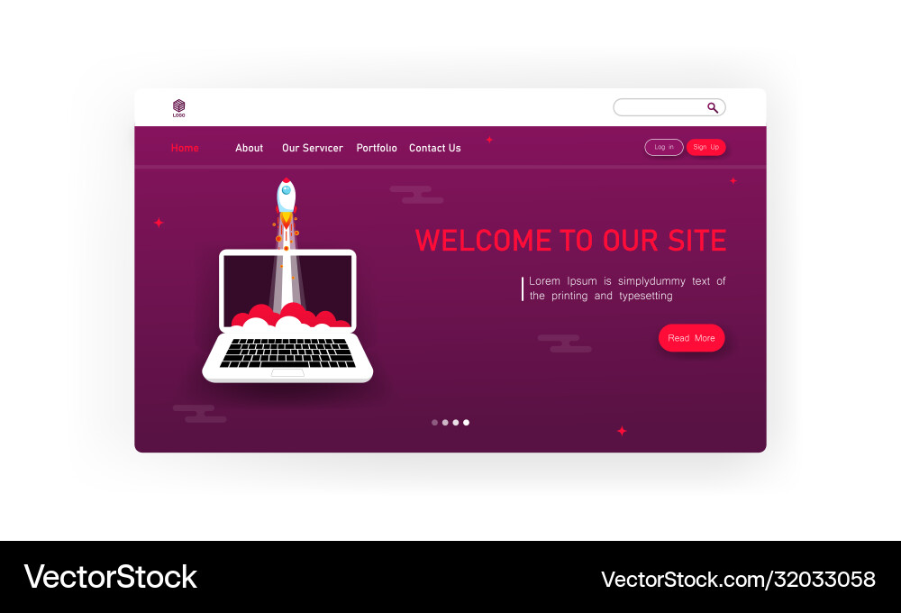 Website template concept web page design Website template concept web page design Vector Image
