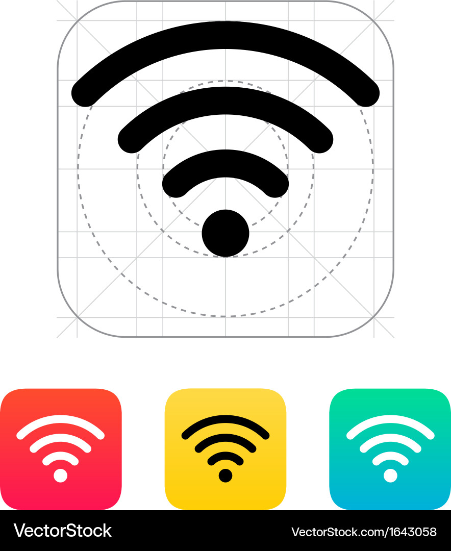 Wireless Network Signal Icon vector image