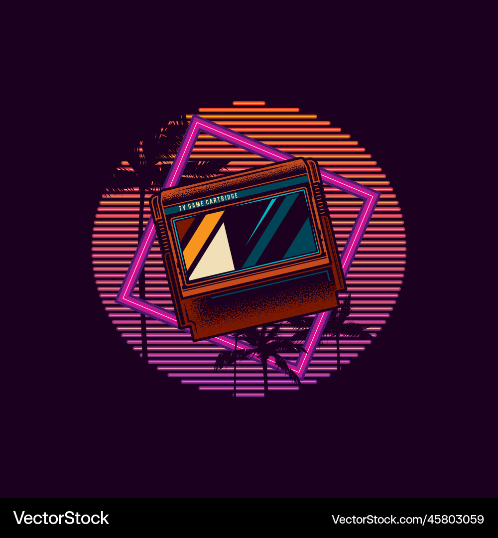 8-bit console game cartridge 8-bit console game cartridge vector image