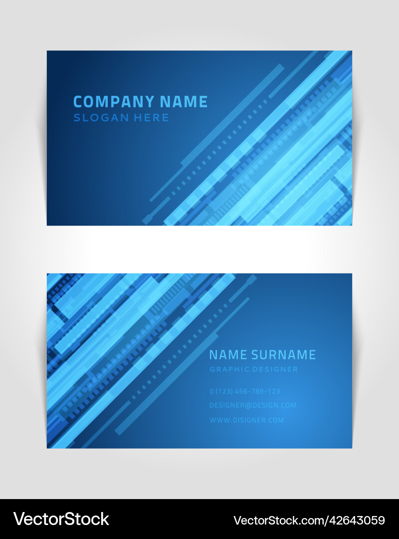 Abstract business card with linear shapes and dots Abstract business card with linear shapes and dots vector image
