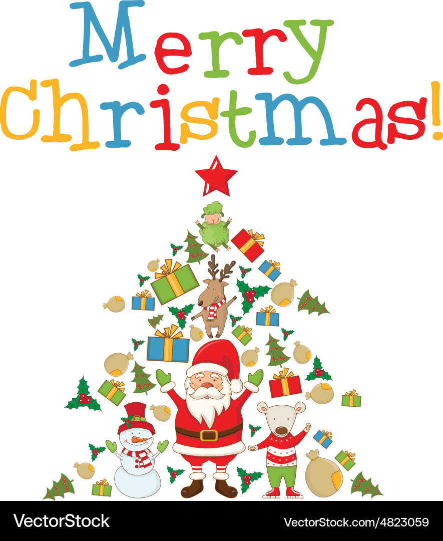 Christmas Objects Collection vector image