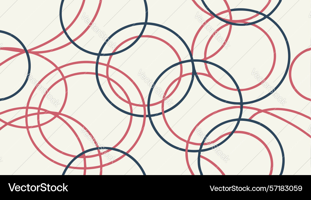 Colorful overlapping circles pattern abstract vector image