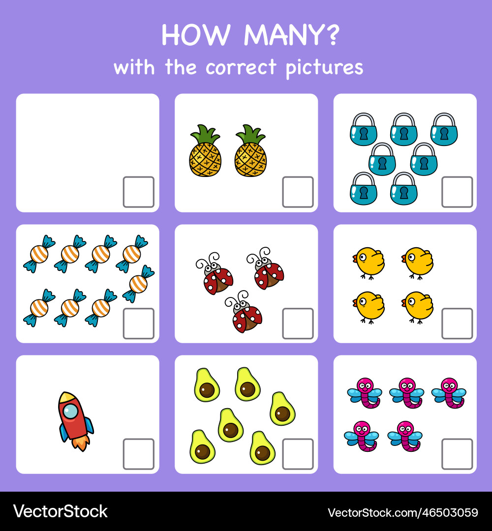 Counting educationalhow many objects task Counting educationalhow many objects task vector image