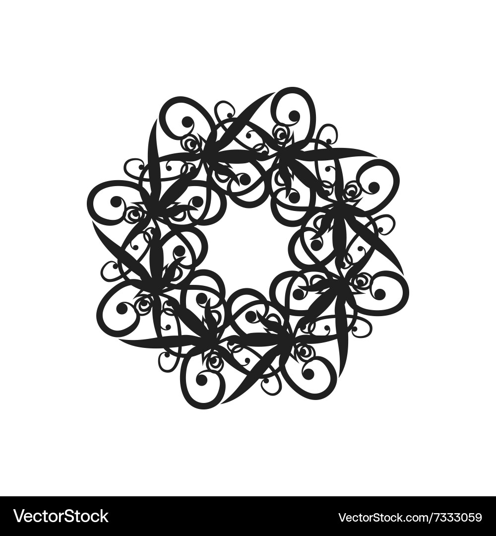 Design element in the form of a chandelier vector image