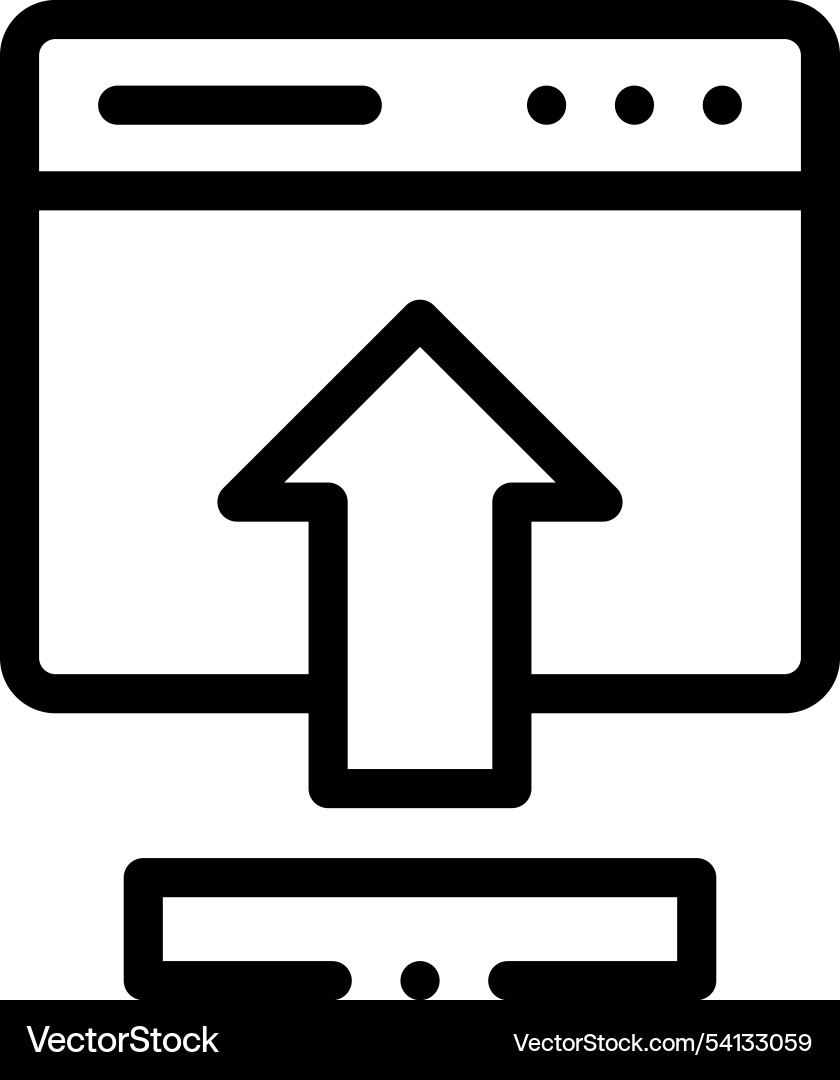 Inside icon thin linear style design isolated Inside icon thin linear style design isolated vector image