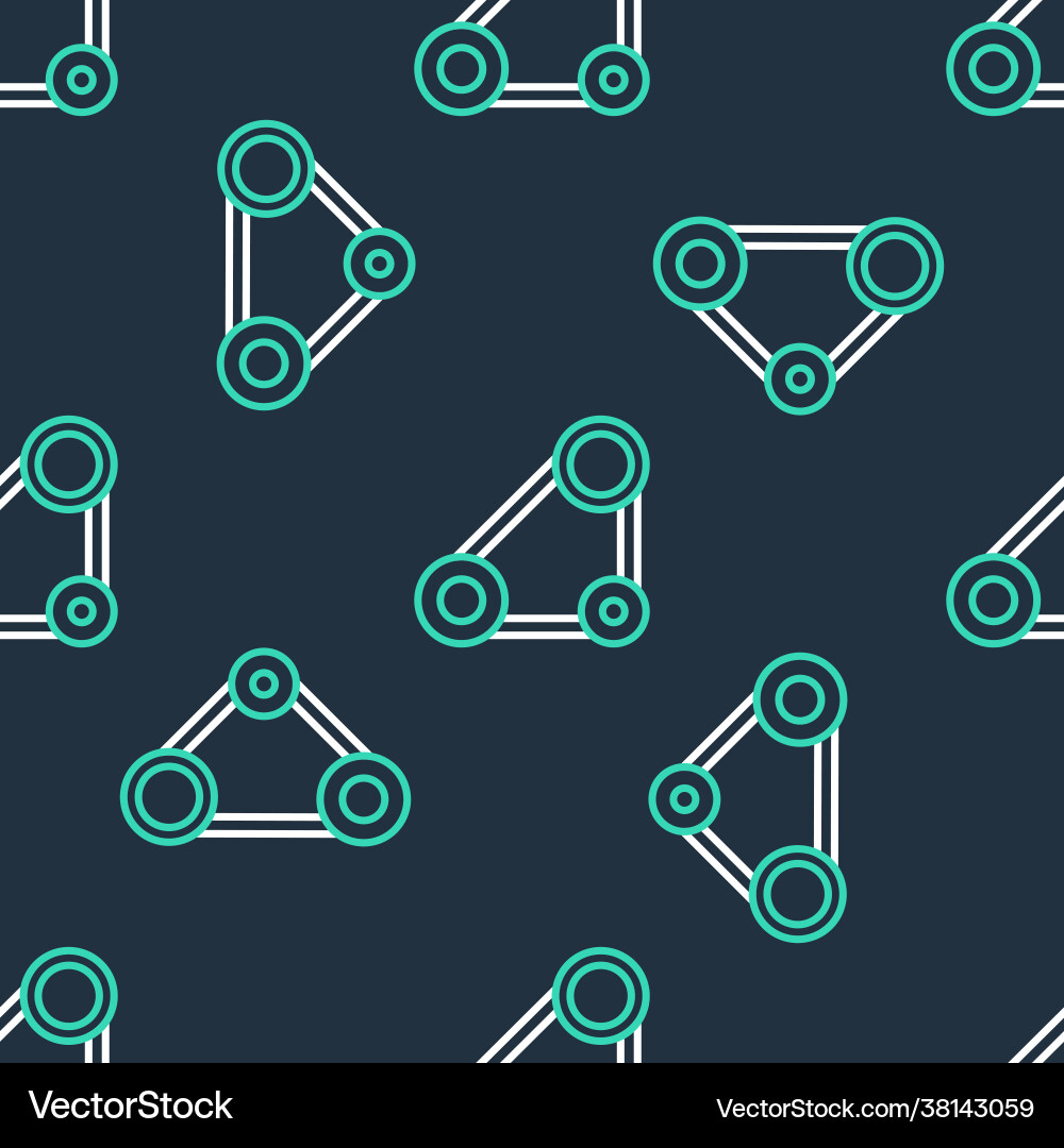Line timing belt kit icon isolated seamless Line timing belt kit icon isolated seamless vector image