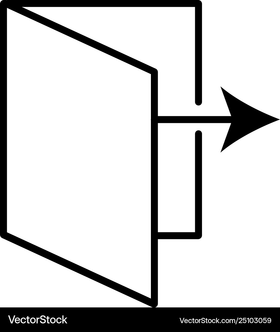 Logout icon exit Logout icon exit Vector Image