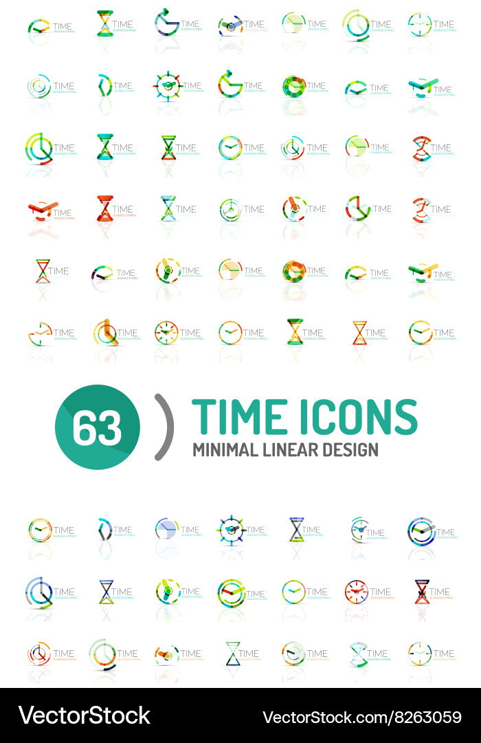 Modern Time Concepts - Abstract Icons vector image