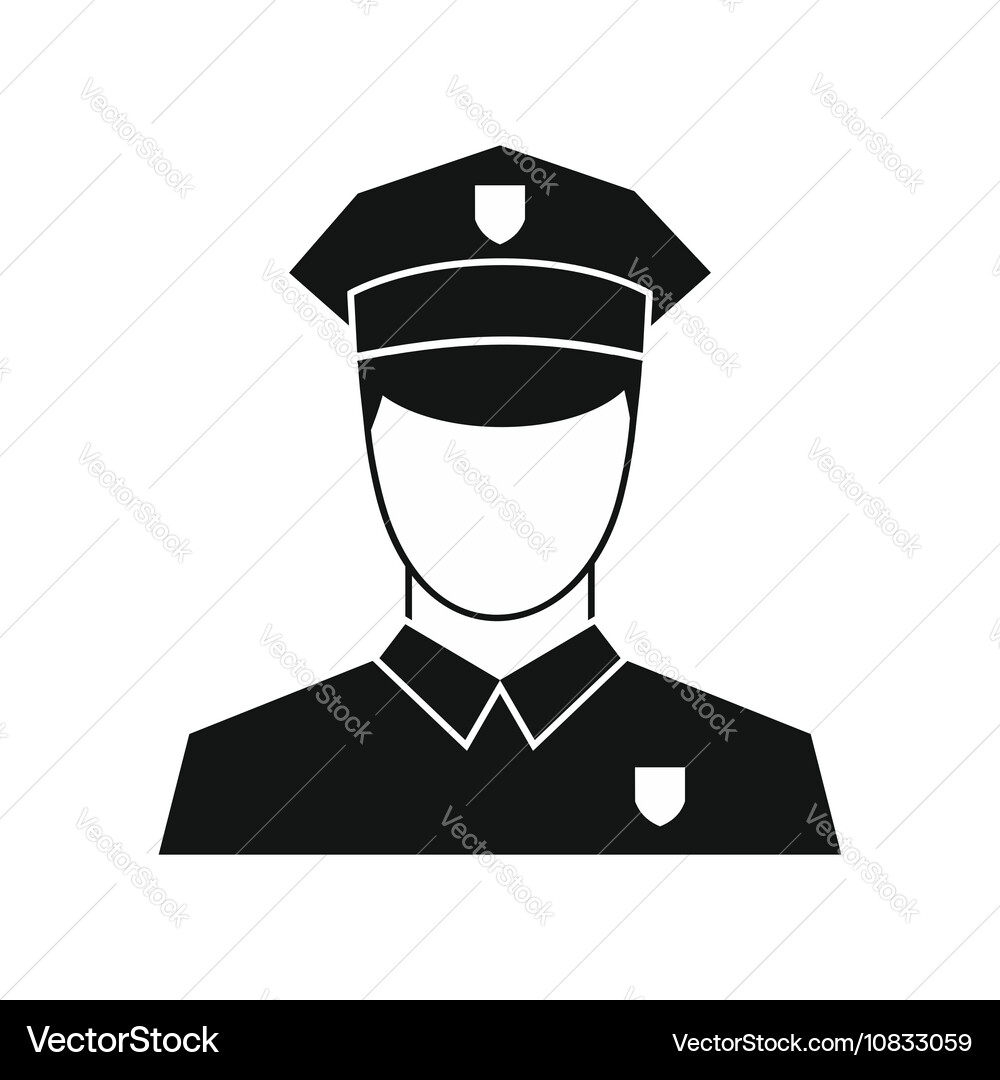 Pilot icon in simple style Vector Image