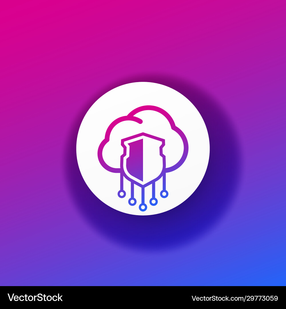 Secure hosting cloud icon Vector Image