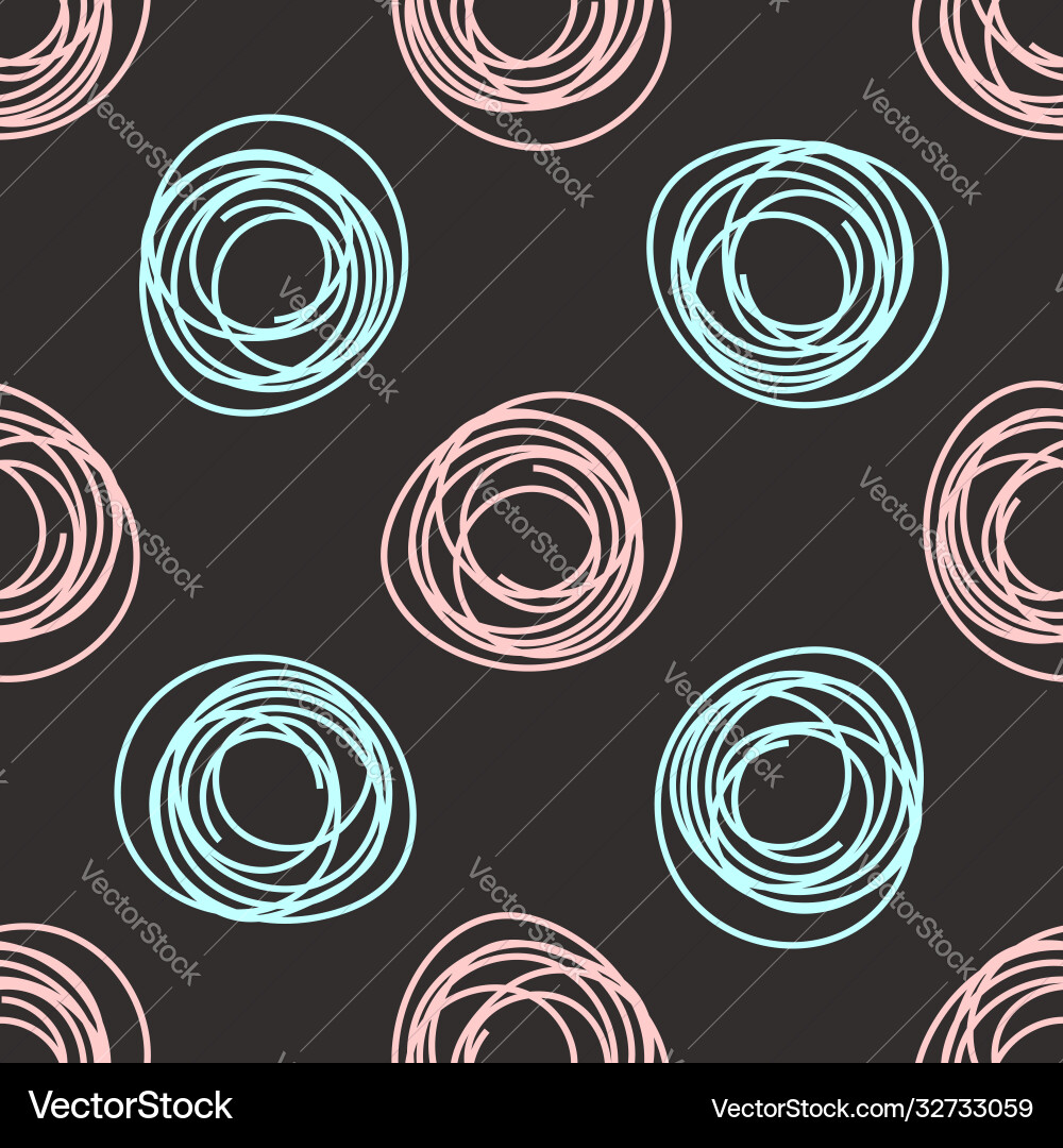 Simple seamless pattern with rounded scrawls Simple seamless pattern with rounded scrawls vector image