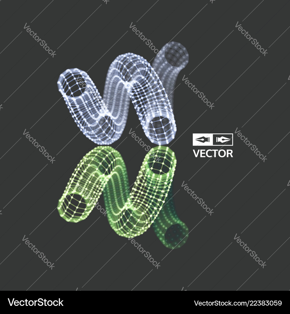 Spiral with connected lines and dots grid design Spiral with connected lines and dots grid design vector image
