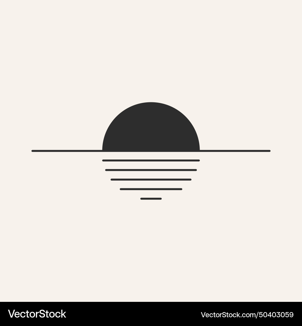 Sun shadow vintage logo design Sun shadow vintage logo design vector image
