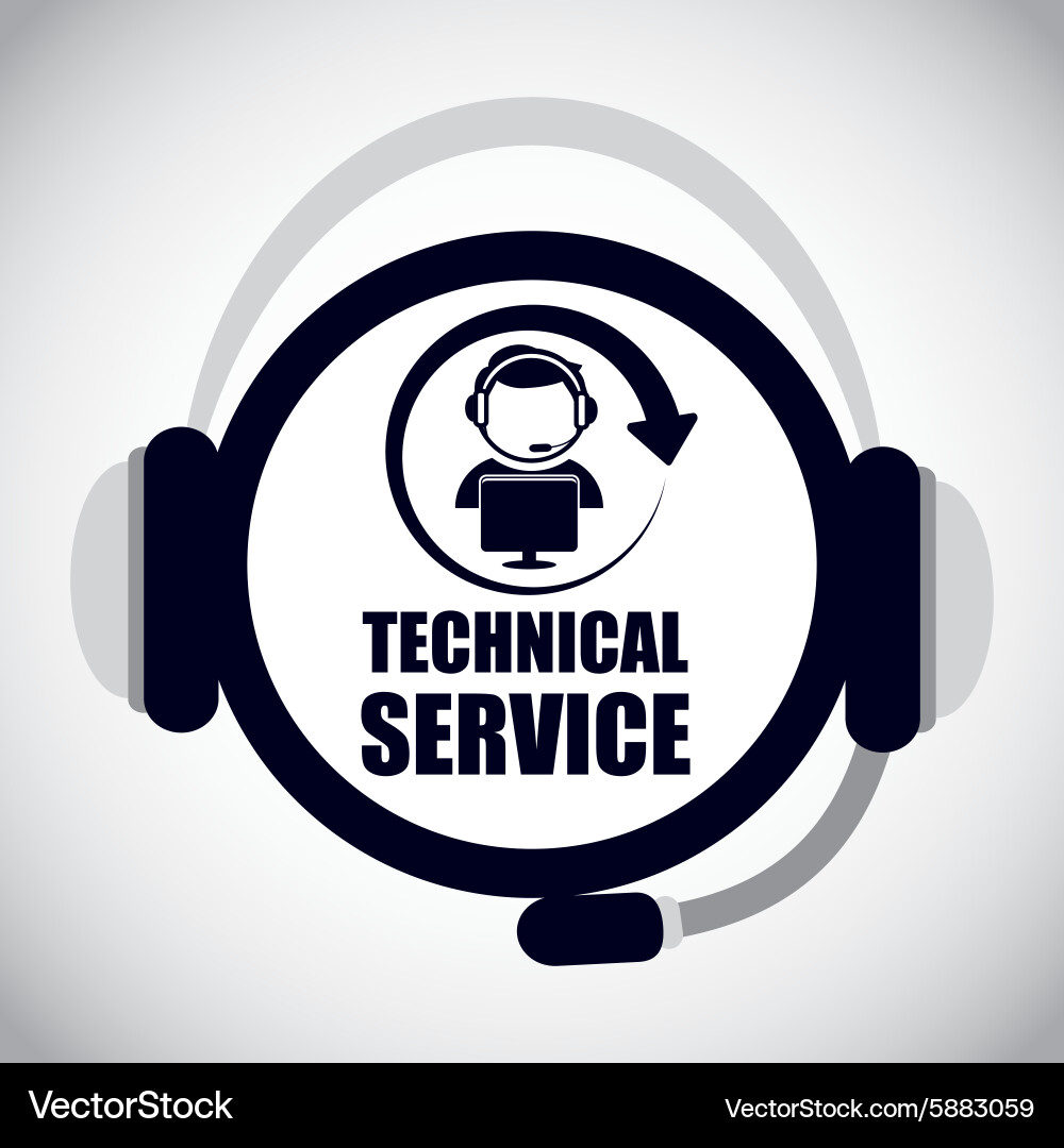 Technical service design Vector Image