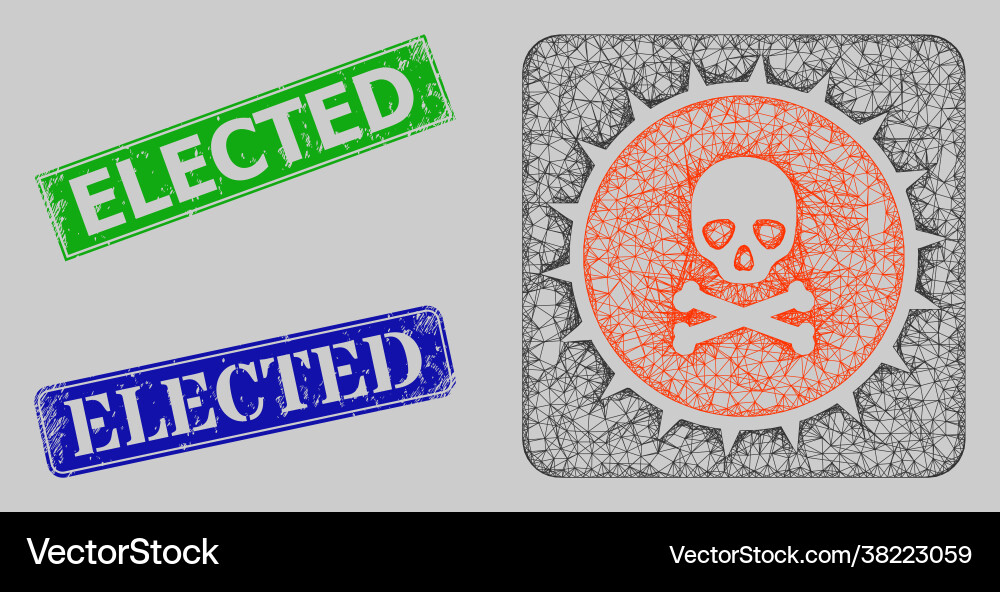 Textured elected imprints and net pandora box mesh Textured elected imprints and net pandora box mesh vector image