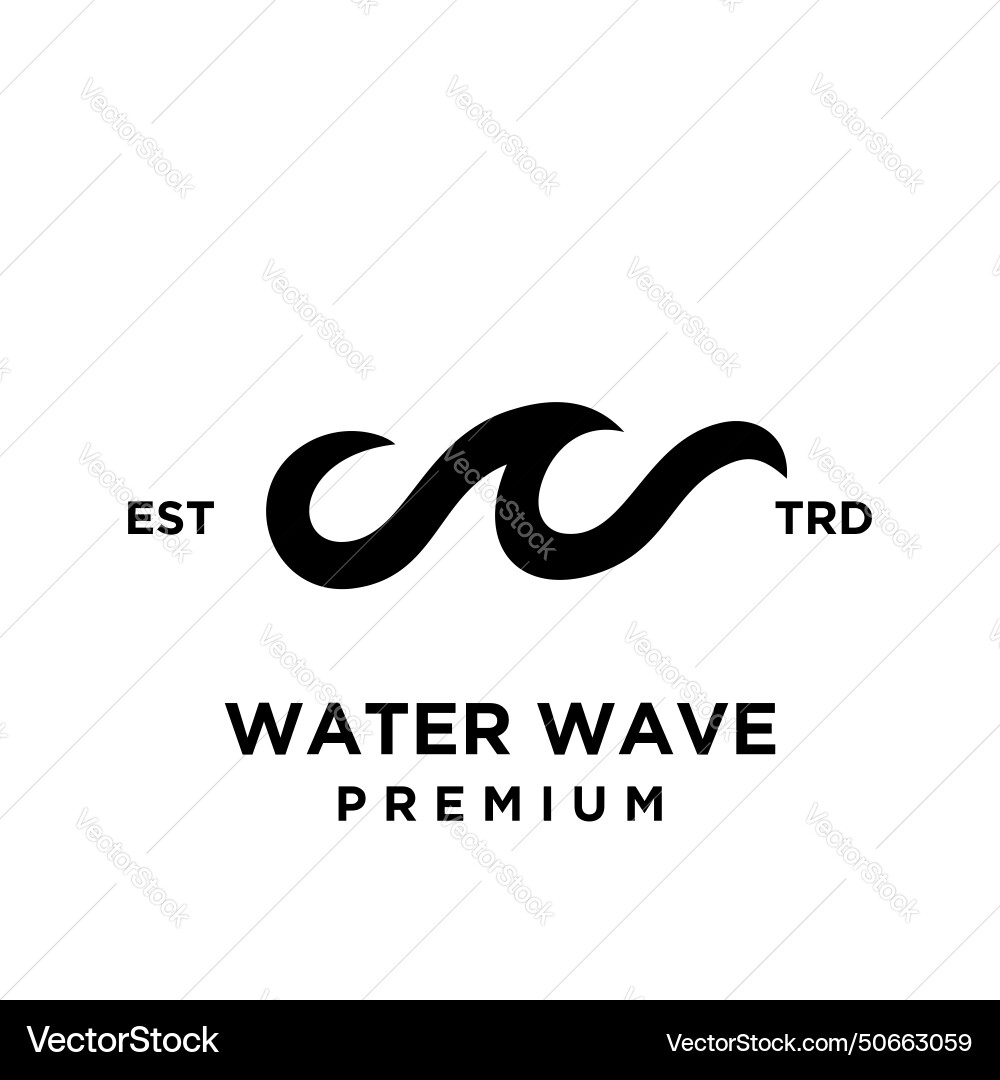 W letter water initial logo design template Vector Image