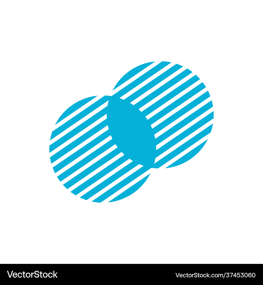 Abstract two circle shape on white background Abstract two circle shape on white background Vector Image
