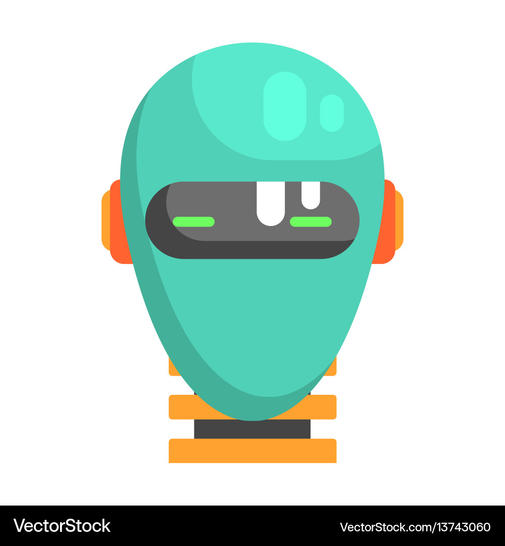 Android head facing portrait part of futuristic Vector Image