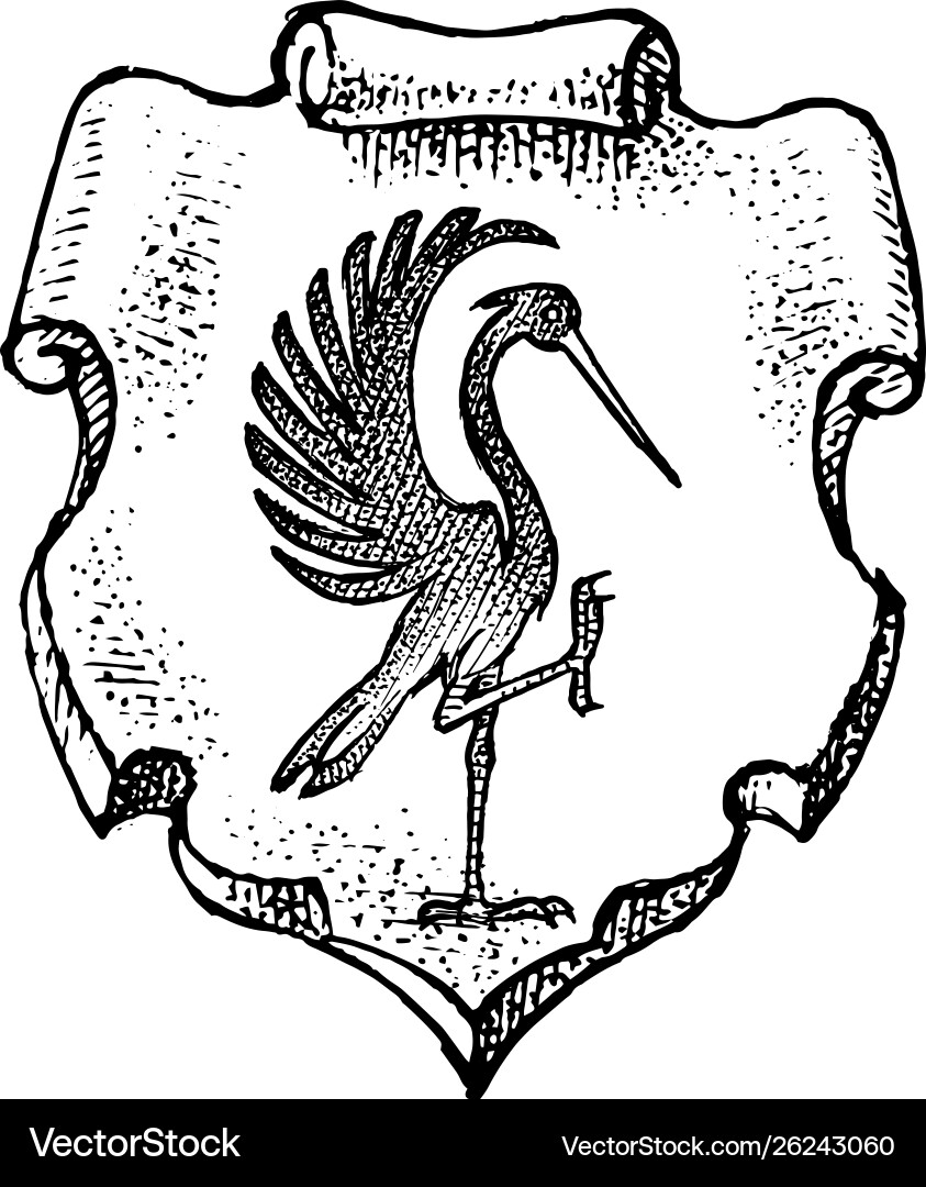 Animal for heraldry in vintage style engraved Animal for heraldry in vintage style engraved vector image