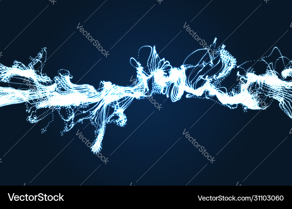 Array with dynamic particles wavy background Array with dynamic particles wavy background vector image
