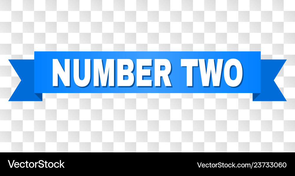Blue stripe with number two text Vector Image