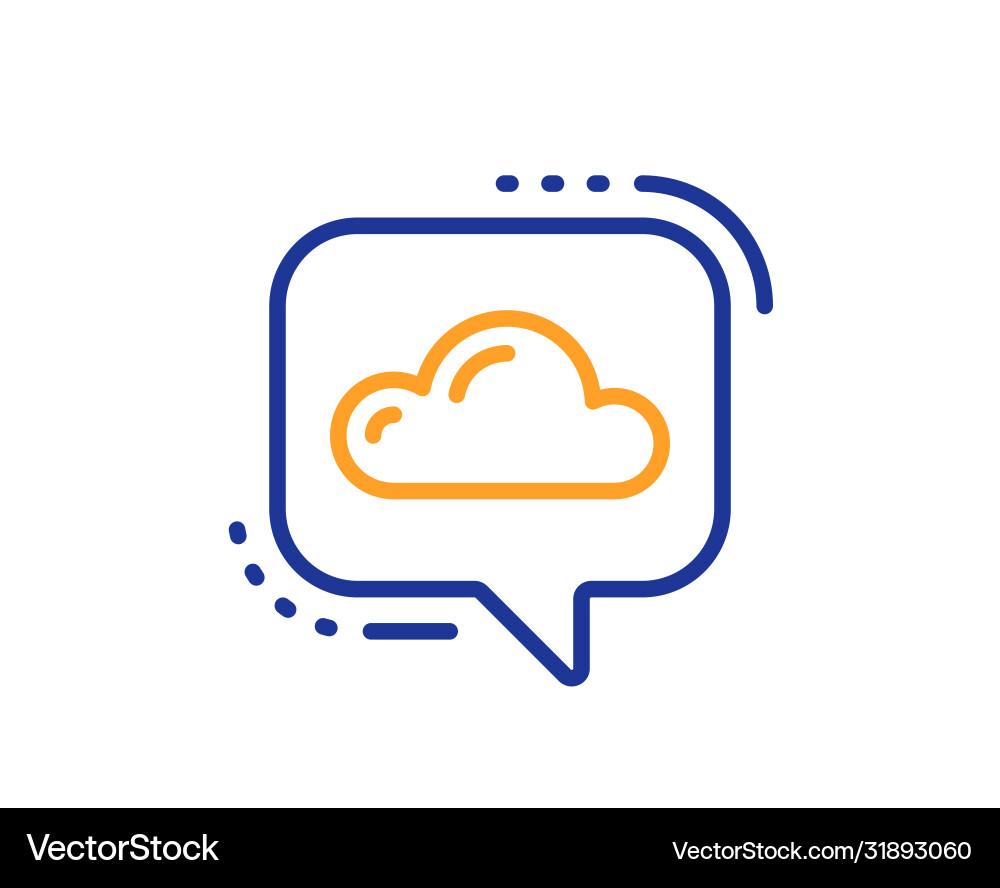 Cloud computing communication line icon internet Cloud computing communication line icon internet vector image