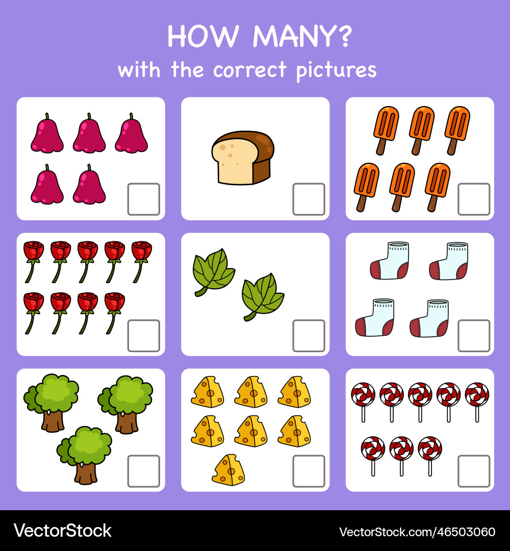 Counting educationalhow many objects task Counting educationalhow many objects task vector image