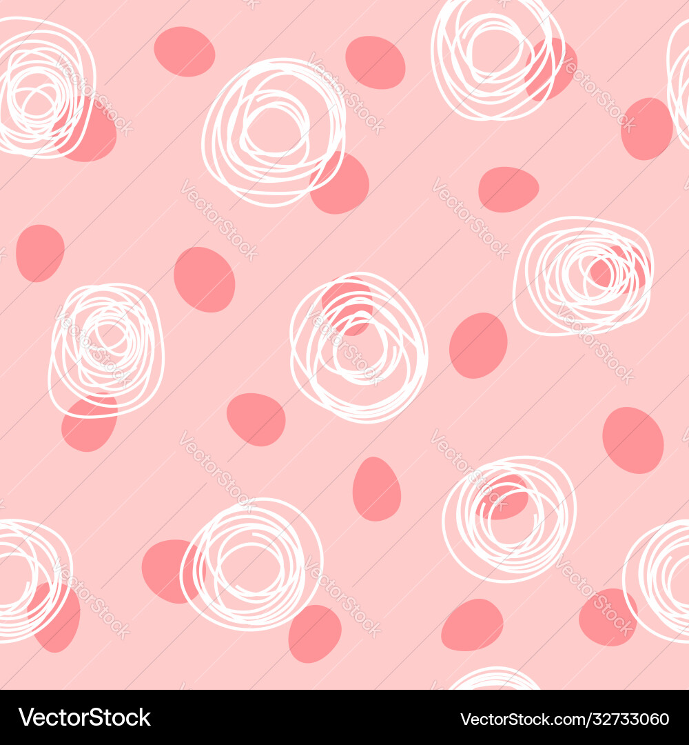 Cute seamless pattern with rounded spots Vector Image
