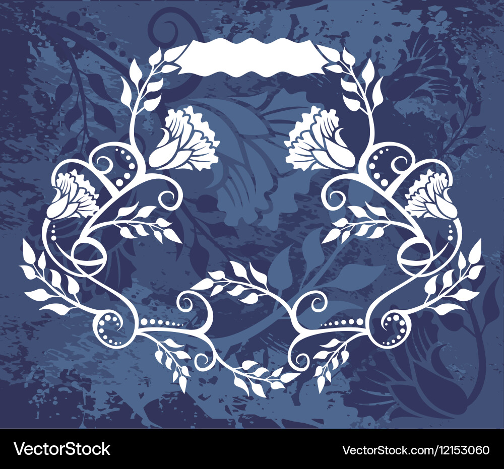 Decorative frame with pattern vector image
