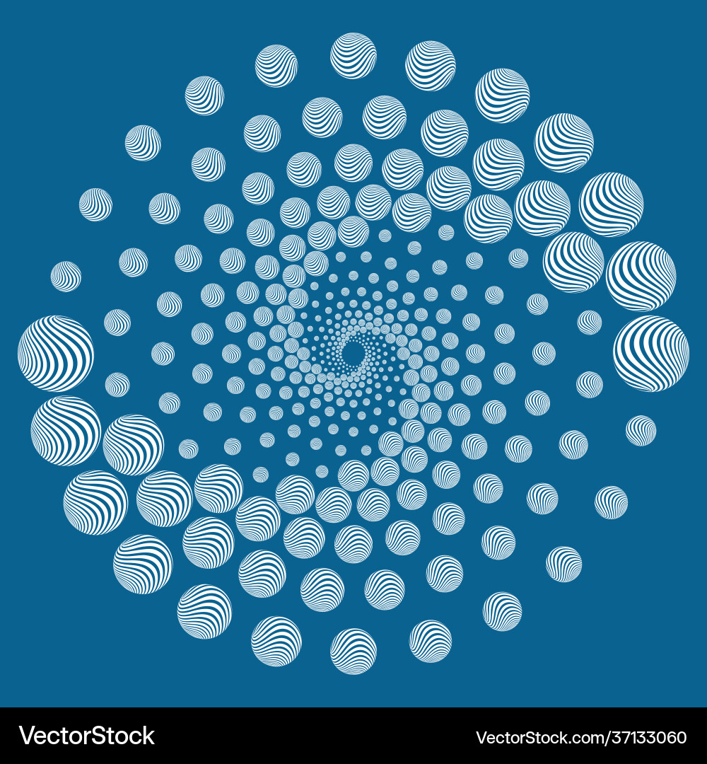 Dotted halftone spiral pattern abstract Dotted halftone spiral pattern abstract Vector Image