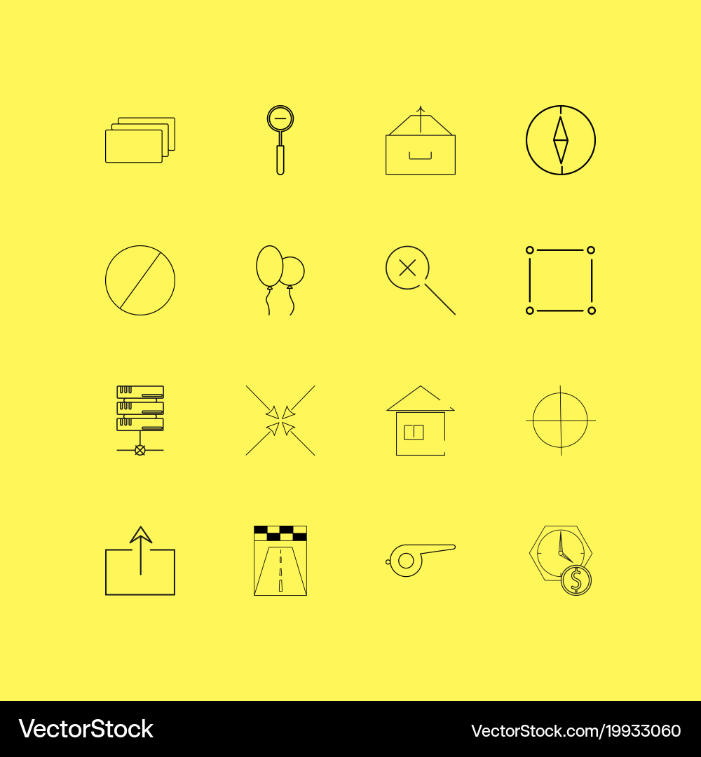 Essential linear icon set simple outline icons vector image