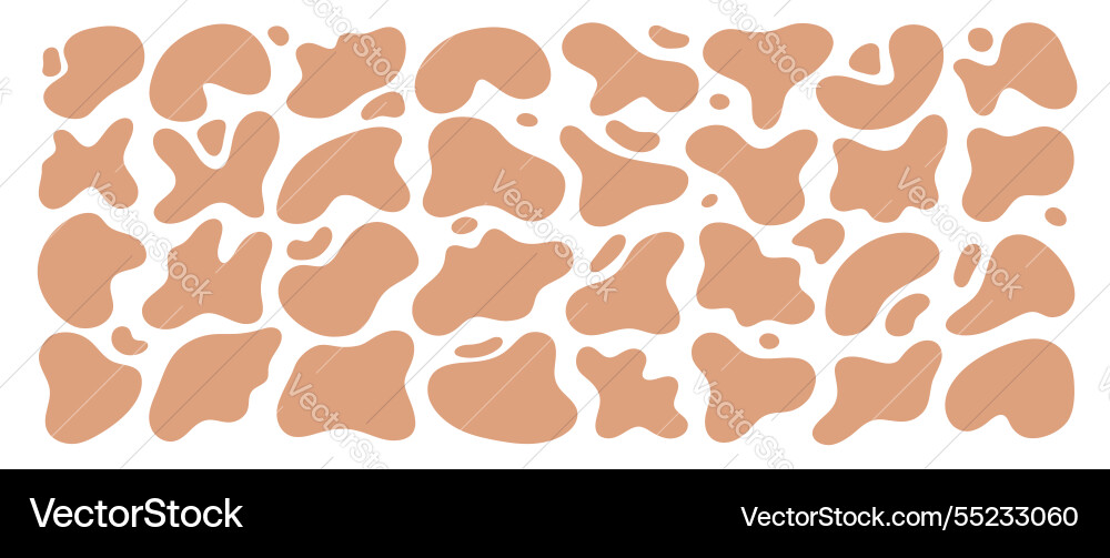 Freeform set abstract irregular random blobs Freeform set abstract irregular random blobs vector image