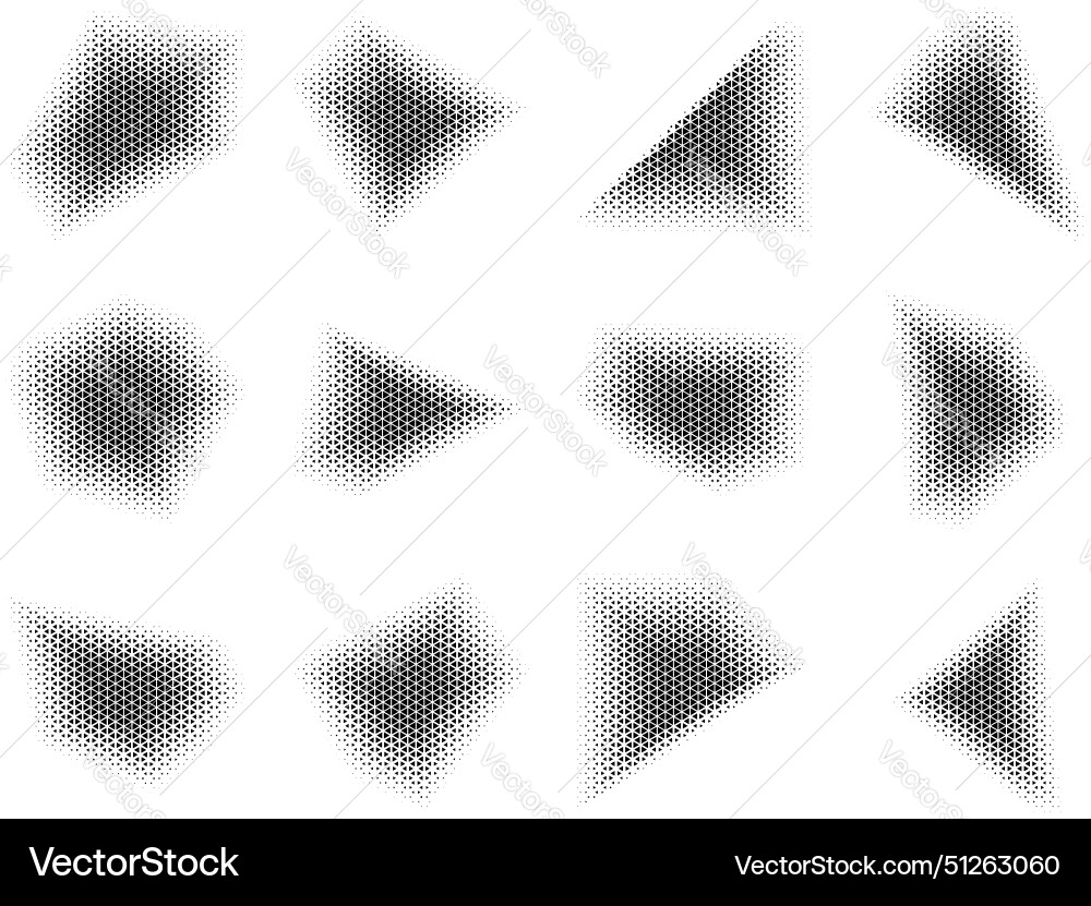 Halftone triangle pattern reprographic technique vector image